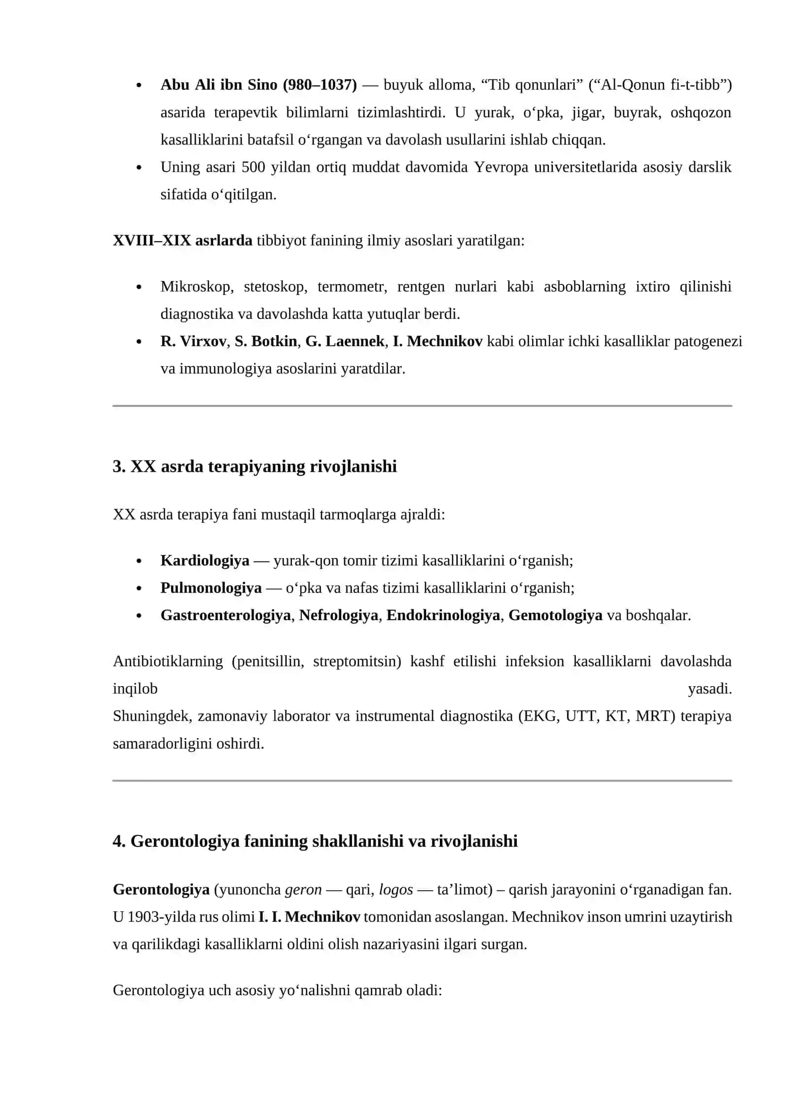 Terapiya va Gerontologiya Fanining Rivojlanish Tarixi 2
