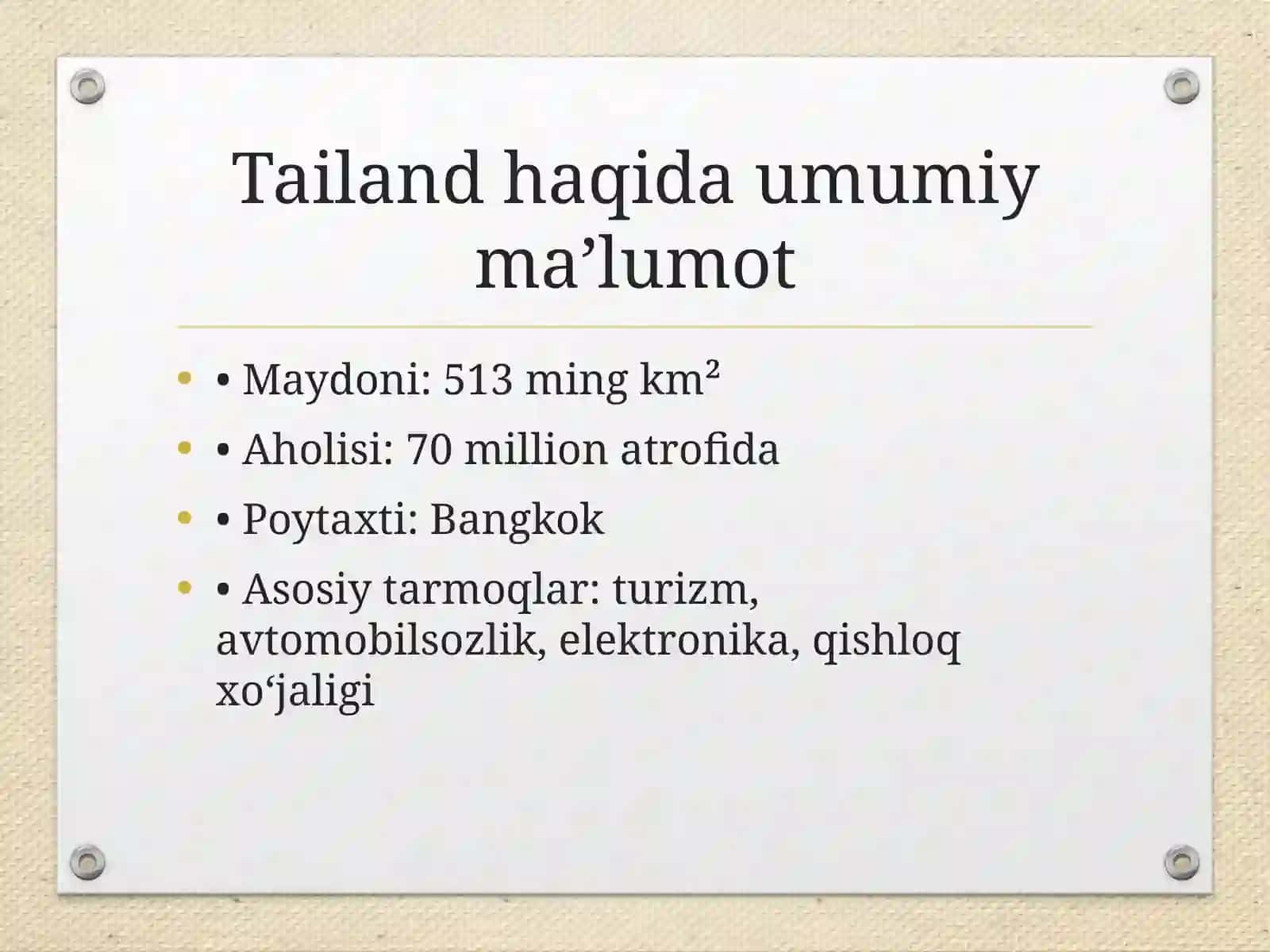 Globallashuv jarayonida Tailandning iqtisodiy rivojlanish istiqbollari va xalqaro moliyaviy faoliyati 2