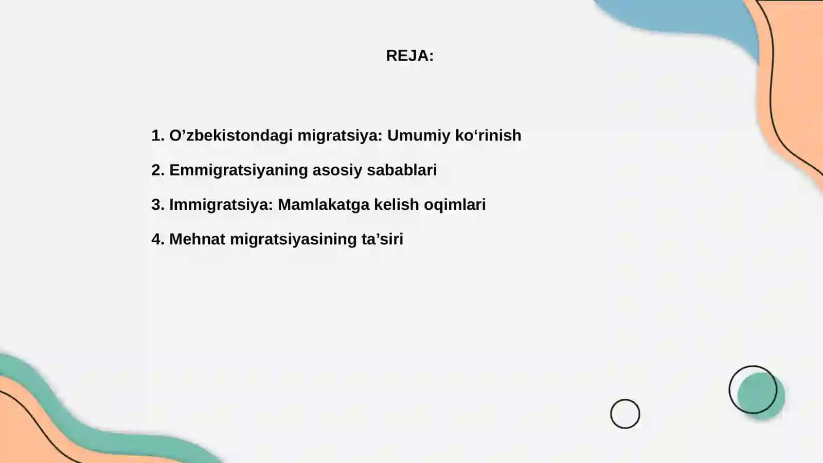 O’zbekistondagi migratsiya oqimlari: emmigratsiya va immigratsiya mamlakatlari 2