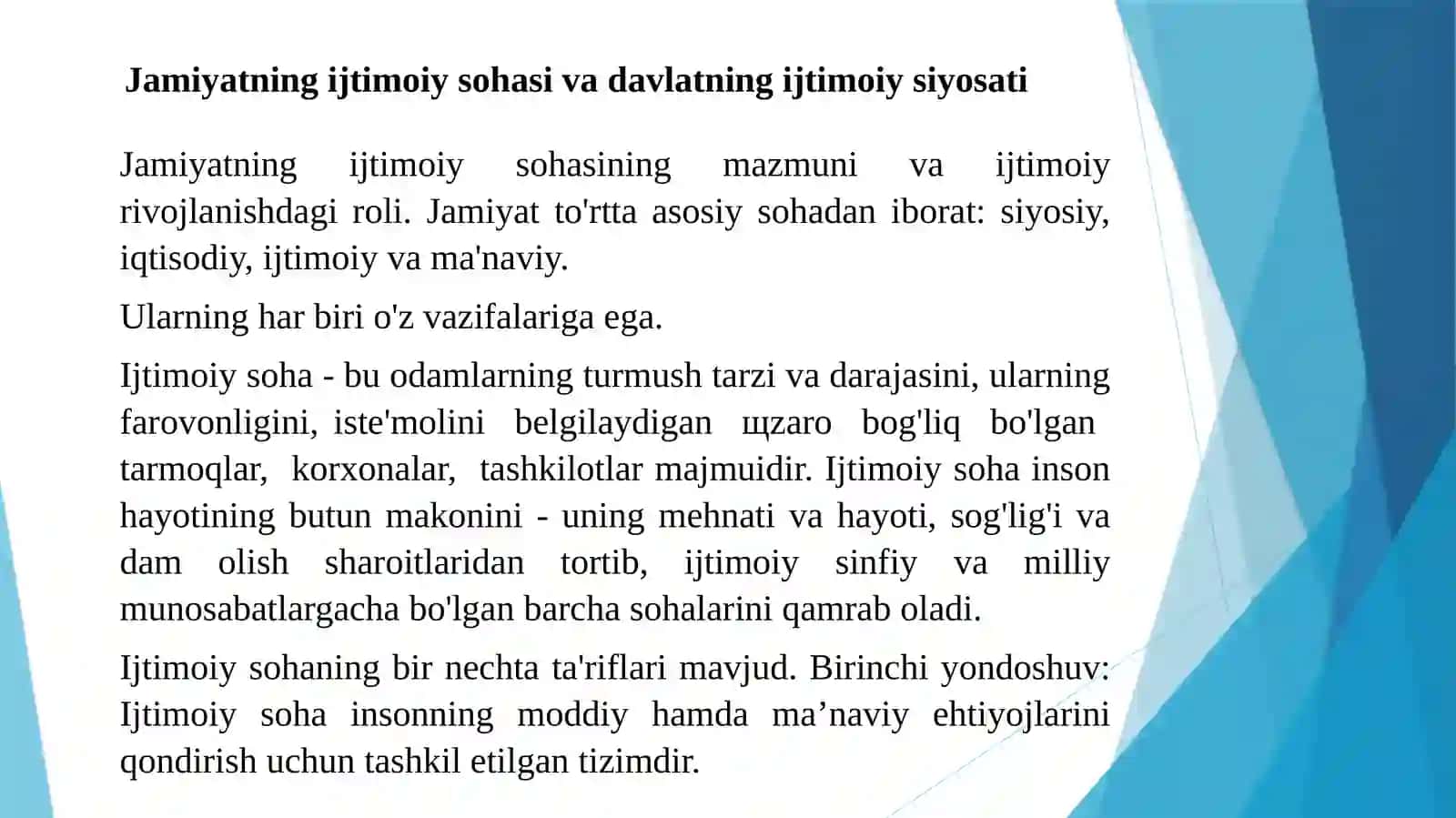 URALOV SHAXBOZning iqtsodiy siyosat fanidan bajargan mustaqil ishi: JAMIYATNING IJTIMOIY SOXASI VA DAVLATNING IJTIMOIY SIYOSATI 2