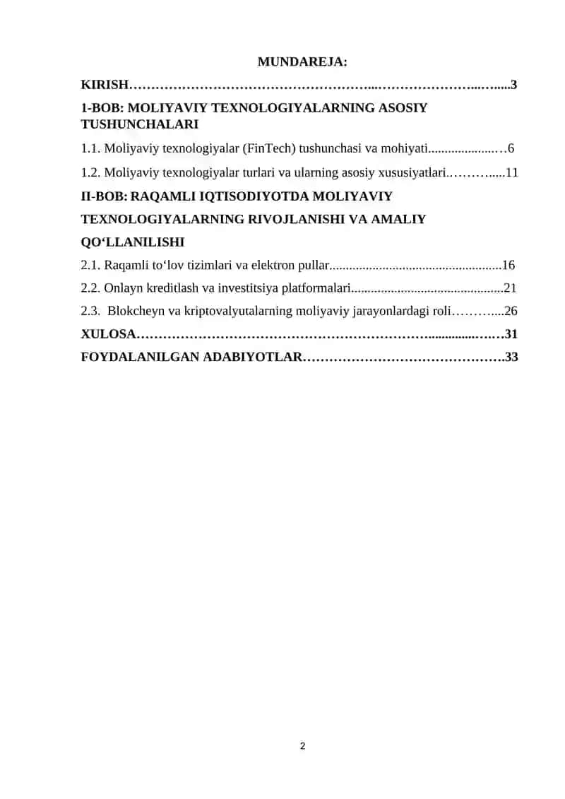 Raqamli iqtisodiyotda moliyaviy texnologiyalar 2