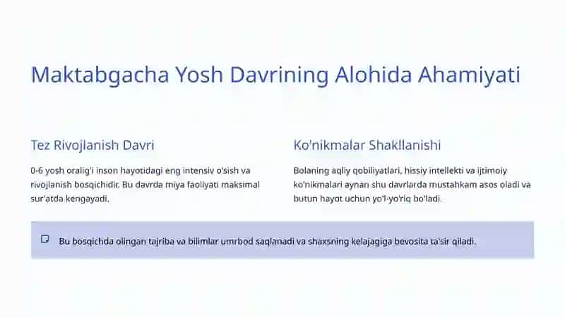Maktabgacha Yosh Davri Psixologiyasi: Bolalar Ongining Sirli Dunyosi 2