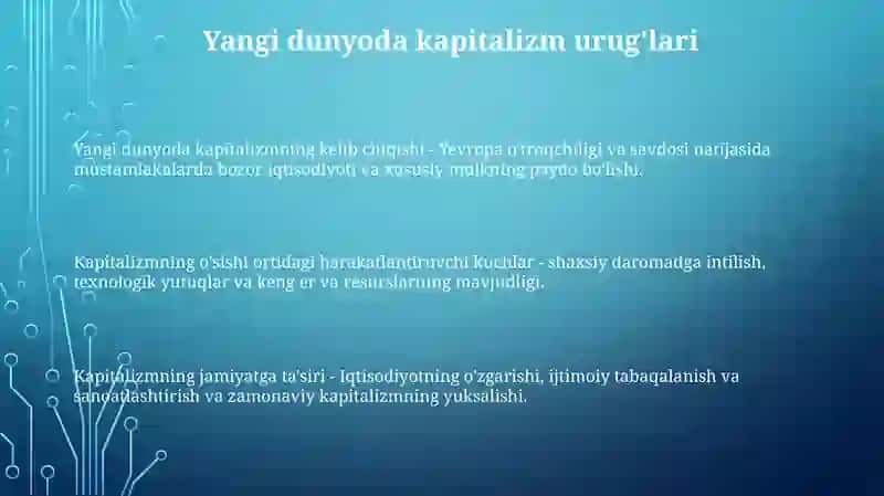Kapitalizmning Rivojlanishi Amerkada Ikkinchi Inqilob 2