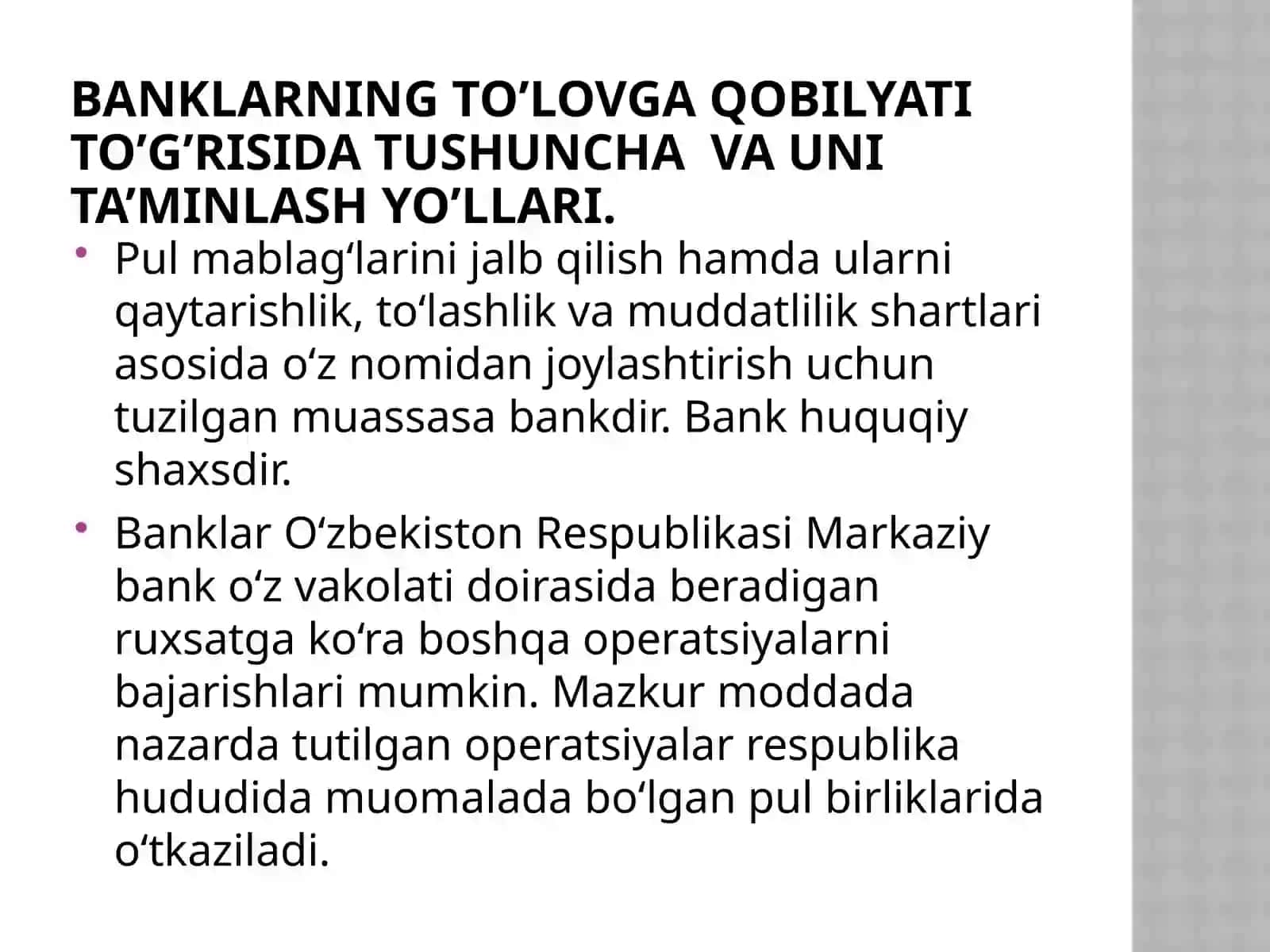 Pul va kredit tizimi 2