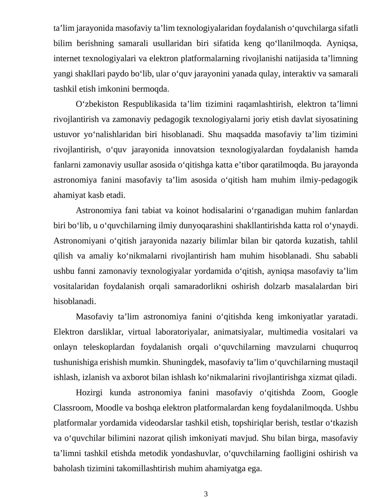 MASOFAVIY TA'LIMNING NAZARIY-METODOLOGIK ASOSLARI VA ASTRONOMIYA FANINI O‘QITISHDA UNING O‘RNI 2