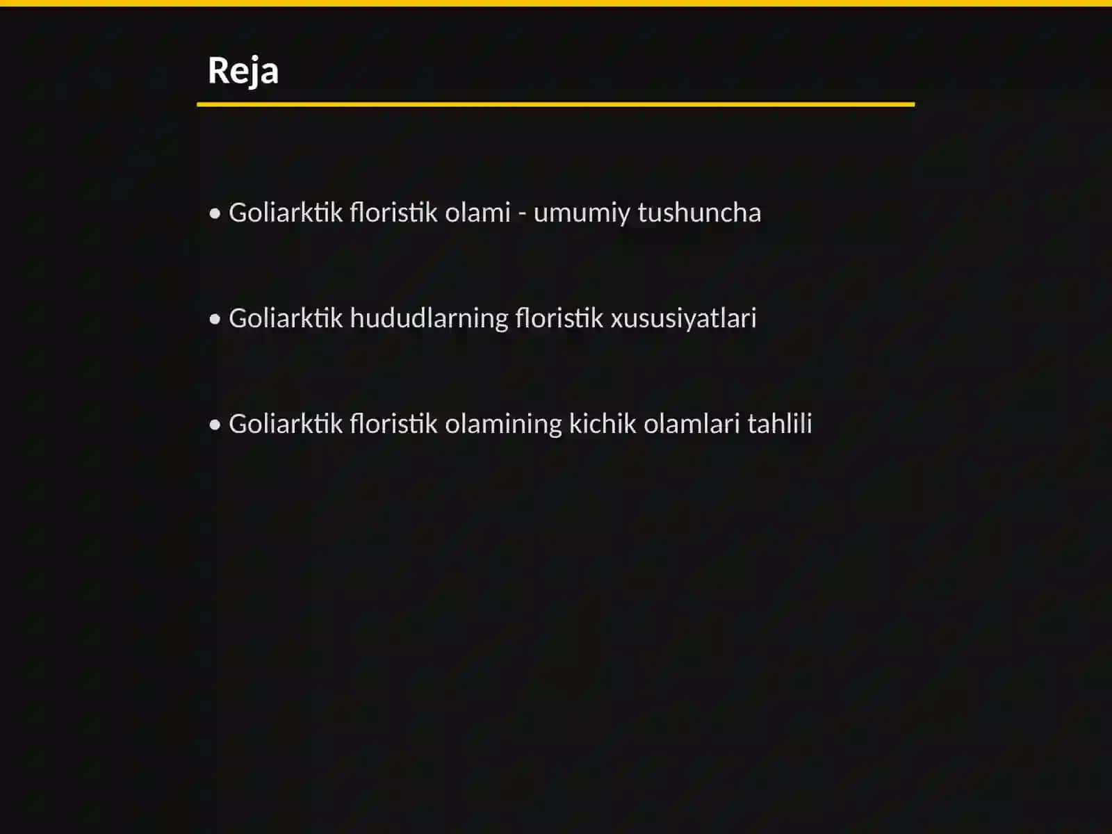 Goliarktik floristik olami va uning kichik olamlarini kontur xaritaga tushirish 2