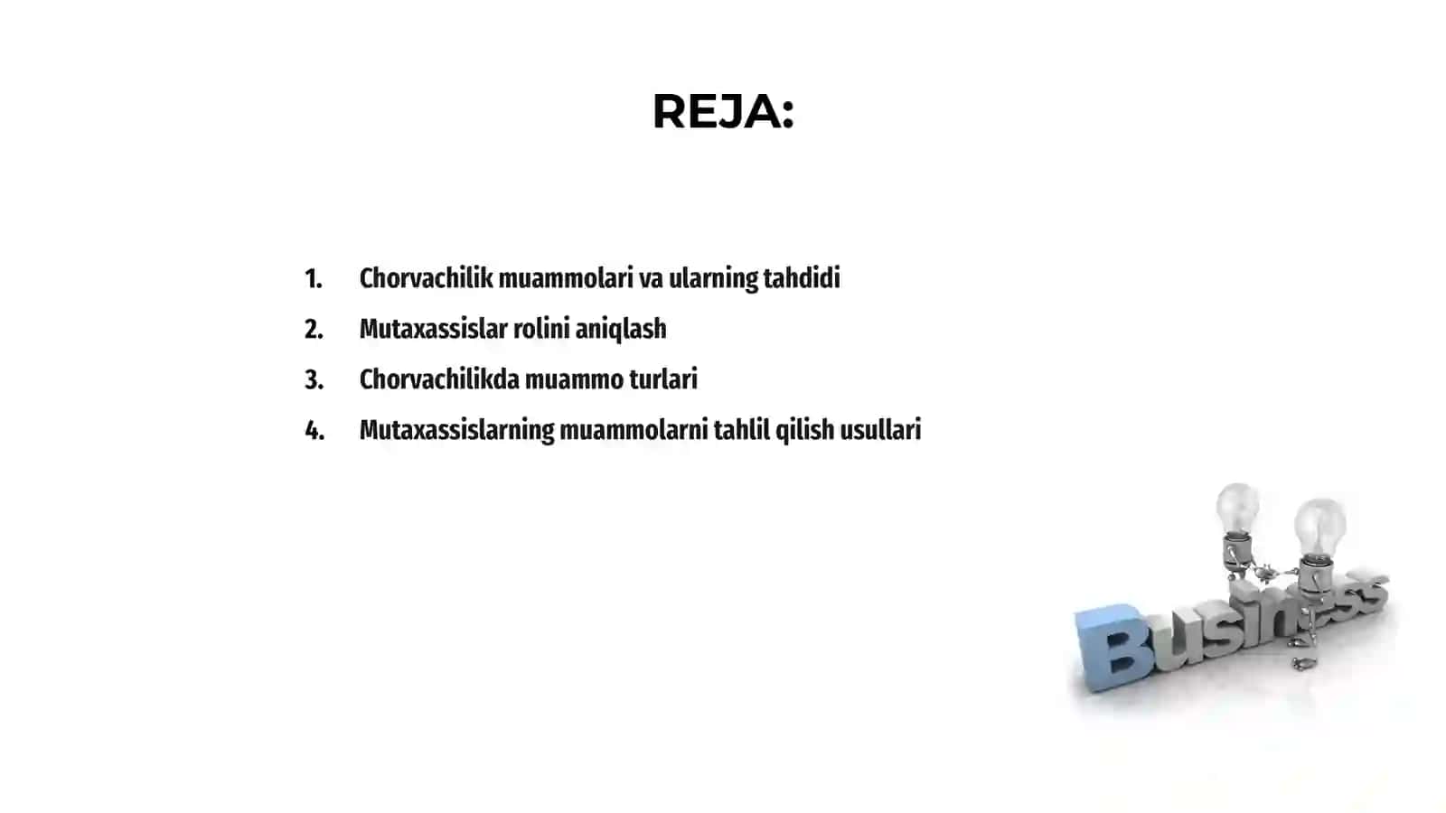 Chorvachilikdagi muammolarni xal qilishda mutaxasisning o‘rni 2