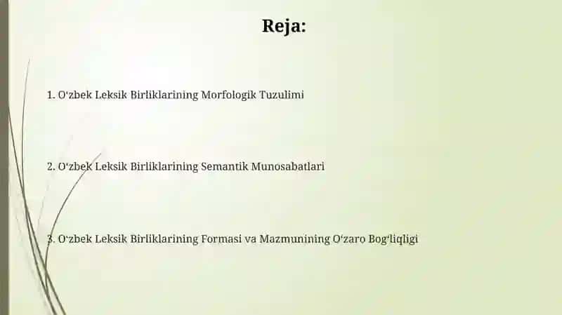 Oʻzbek tilidagi leksemalarning shakil va maʼno munosabatlari 2