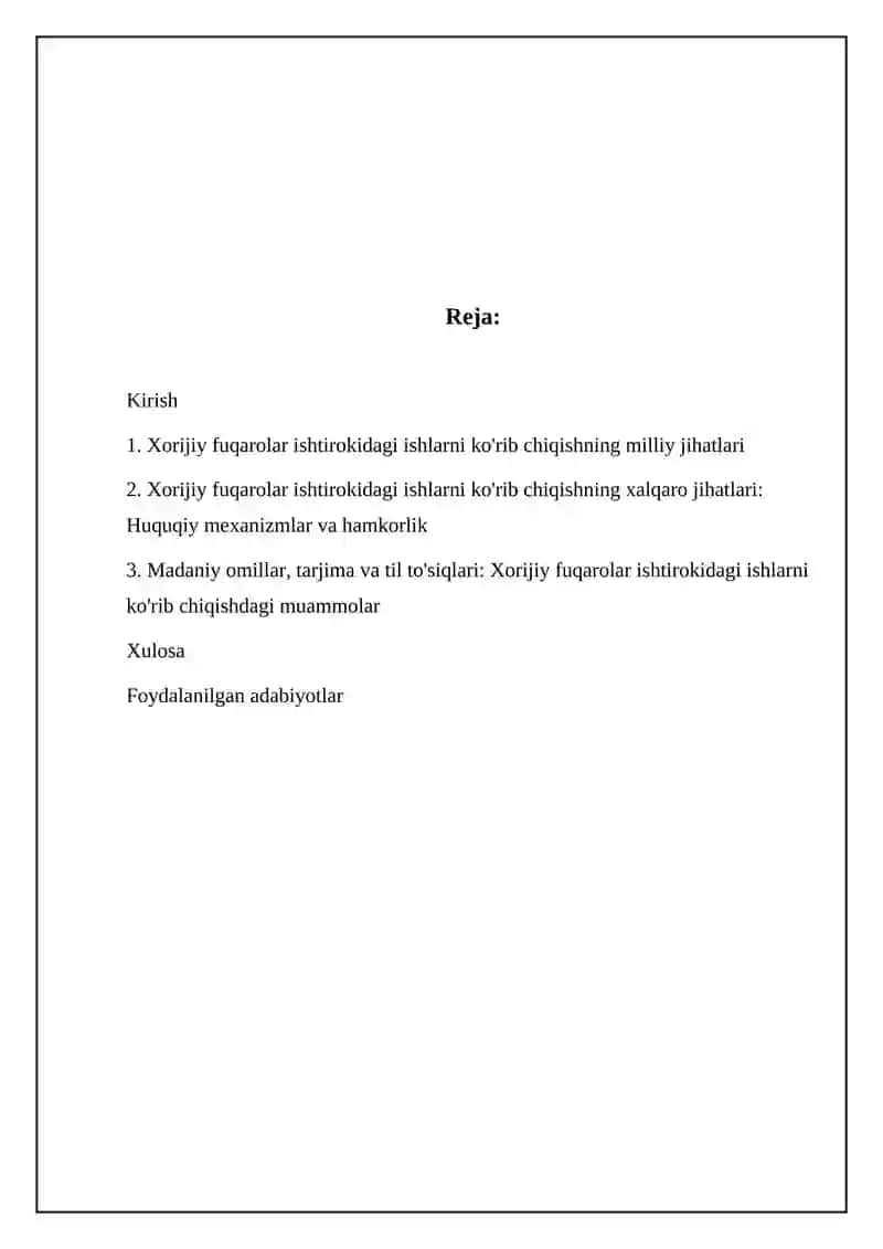 Xorijiy fuqarolar ishtirokidagi ishlarni ko'rib chiqishning milliy jihatlari 2
