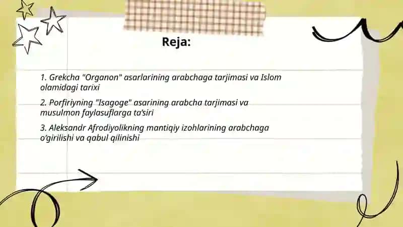 Islom olamida mantiq ilmiga doir asarlarning tarjima qilinishi 2