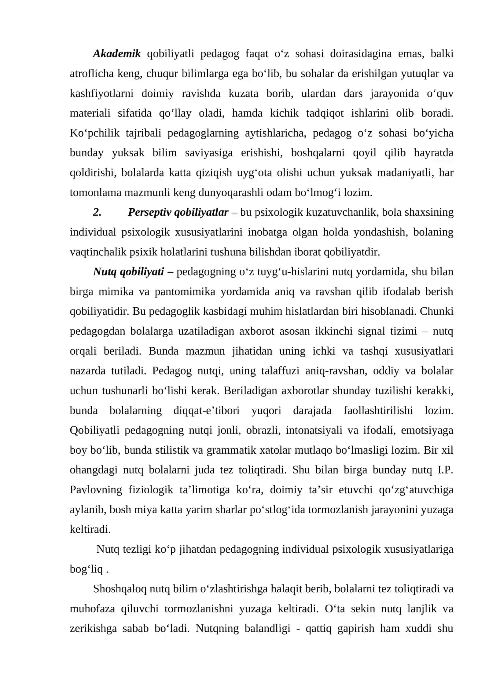 Pedagogik qobiliyat qobiliyatning pedagogik-psixologik tasnifi 2