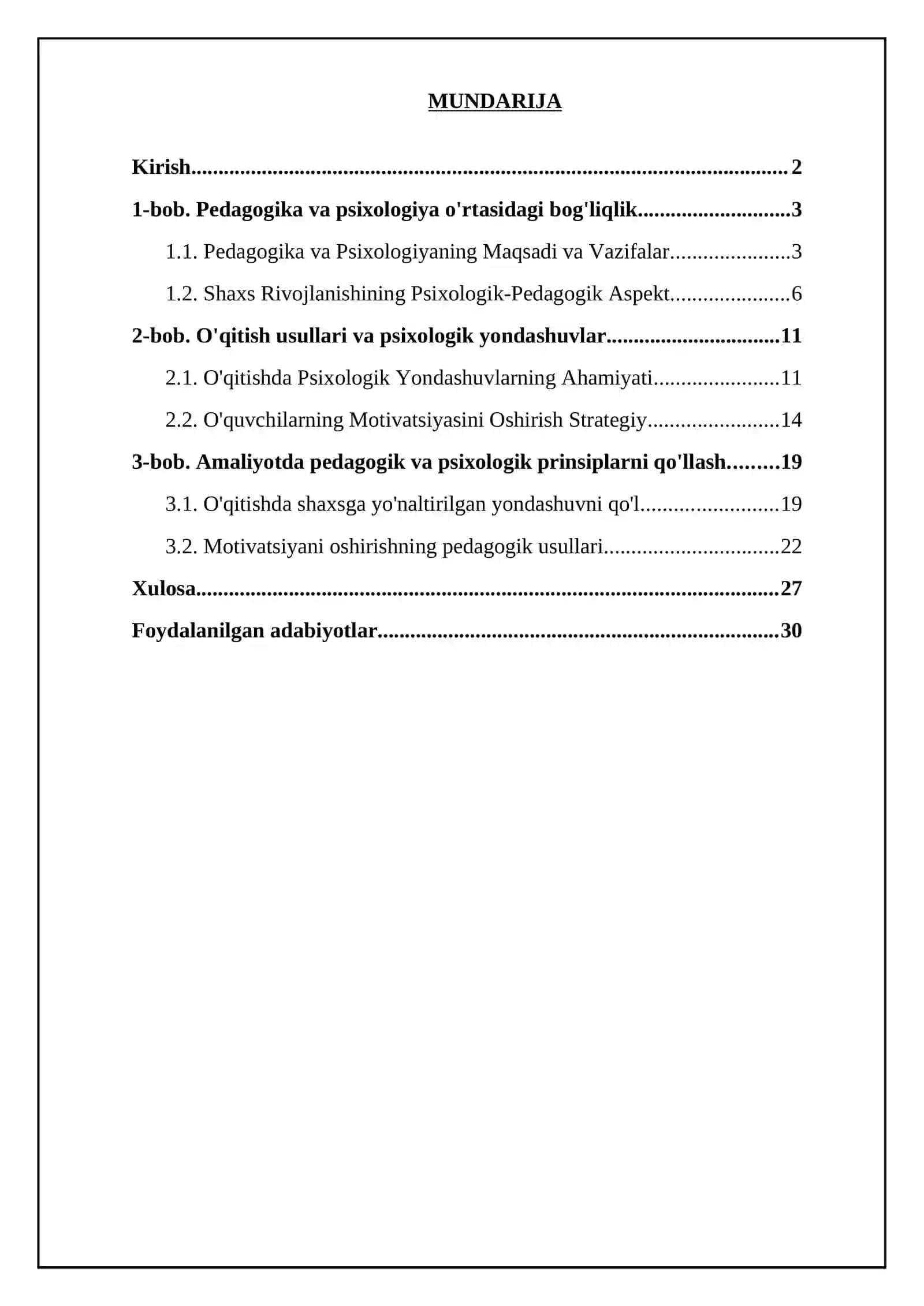 Pedagogika va psixologik amaliyot 2