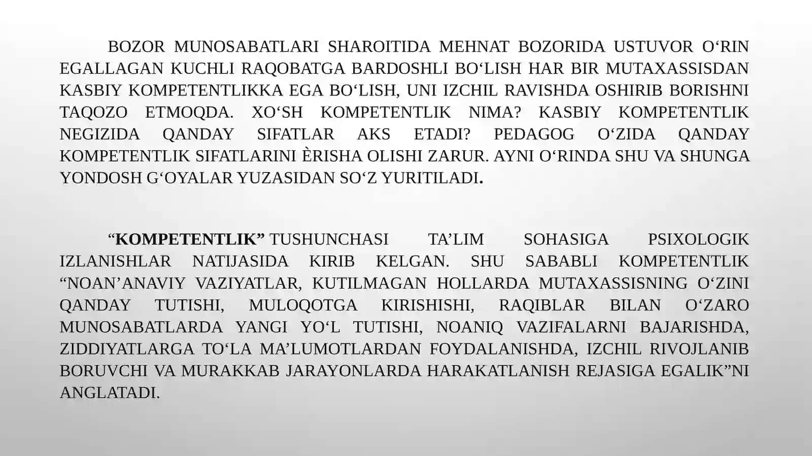 Dars Texnologiya va Mashg'ulotlarini Tashkil Etmish 2