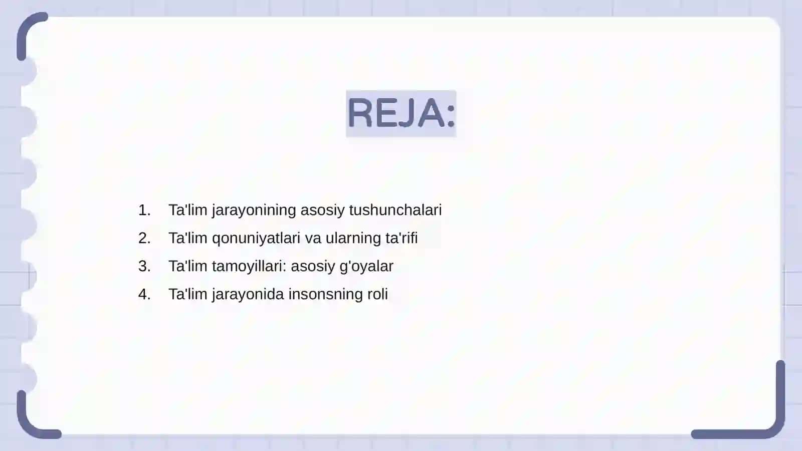 Ta'lim jarayonining qonuniyatlari va tamoyillari 2