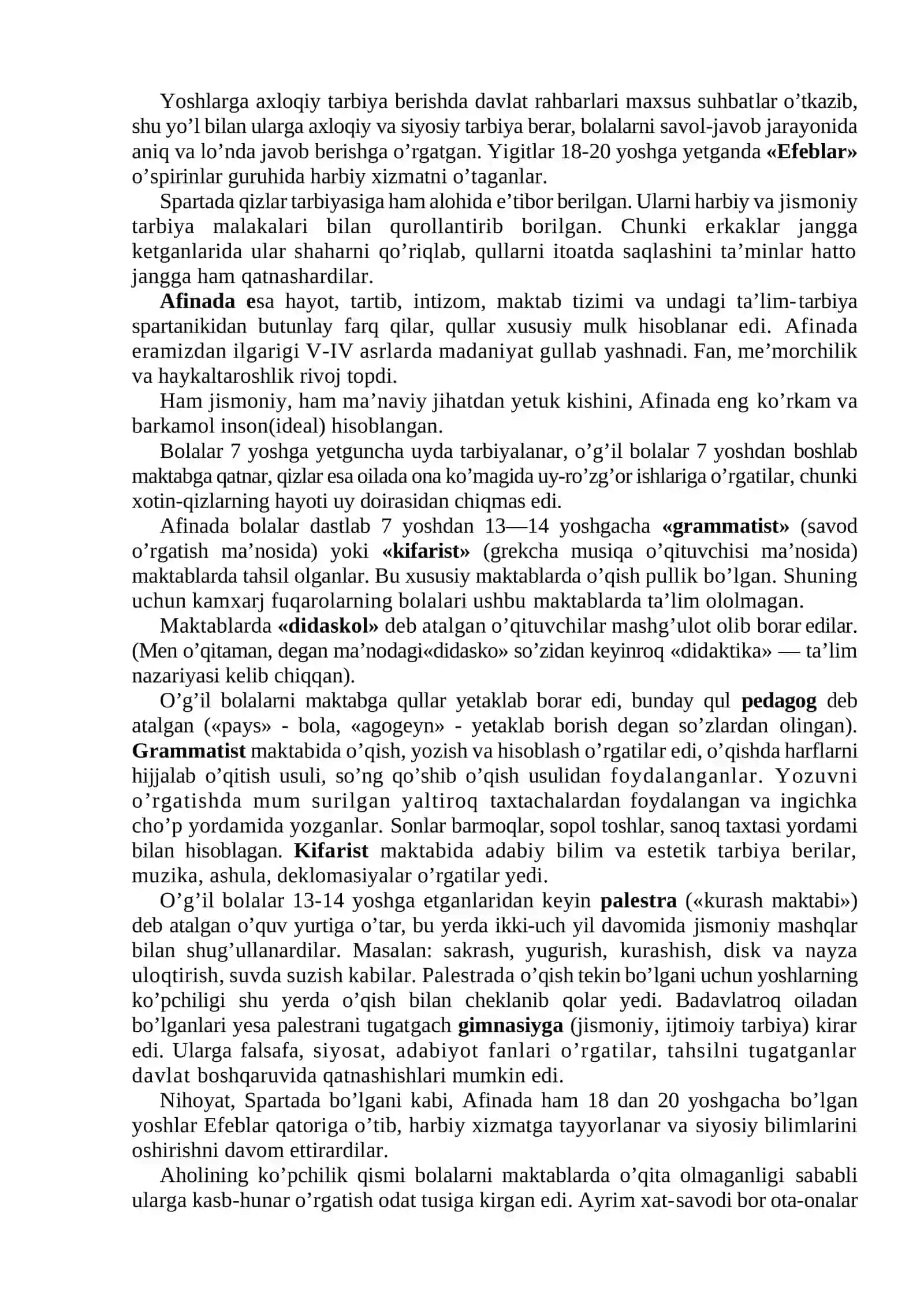 Qadimgi Yunoniston va Rimda tag’lim-tarbiya 2