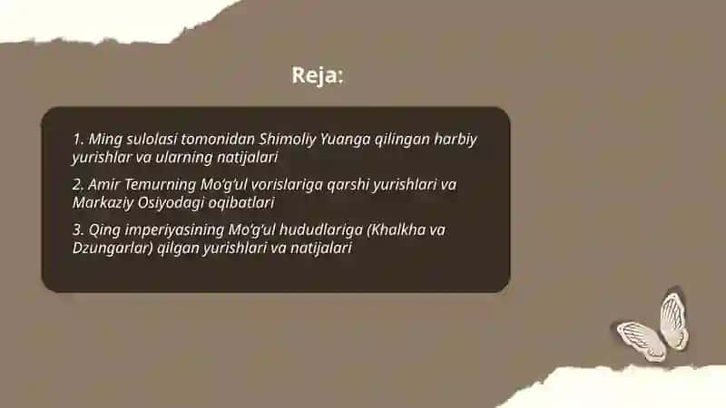 Mo‘g‘ulistonga qilingan harbiy yurishlar va ularning natijalari 2