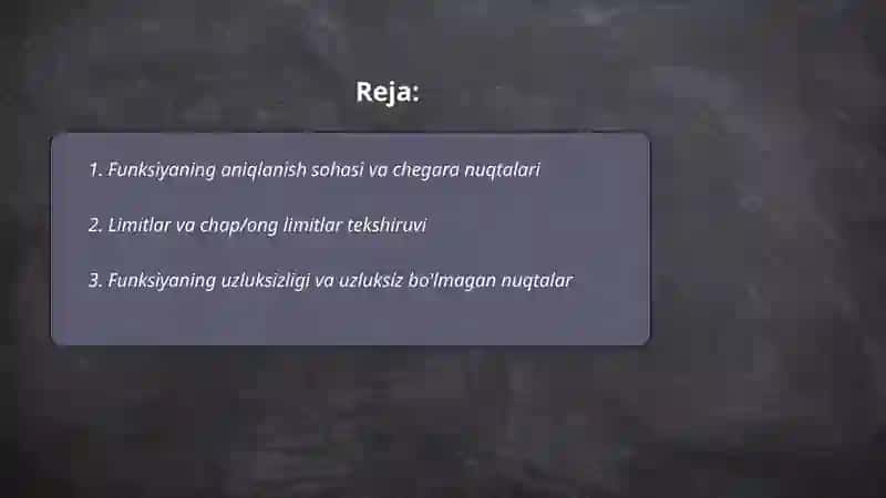 Differensial yordamida funksiyani to'la tekshirish 2