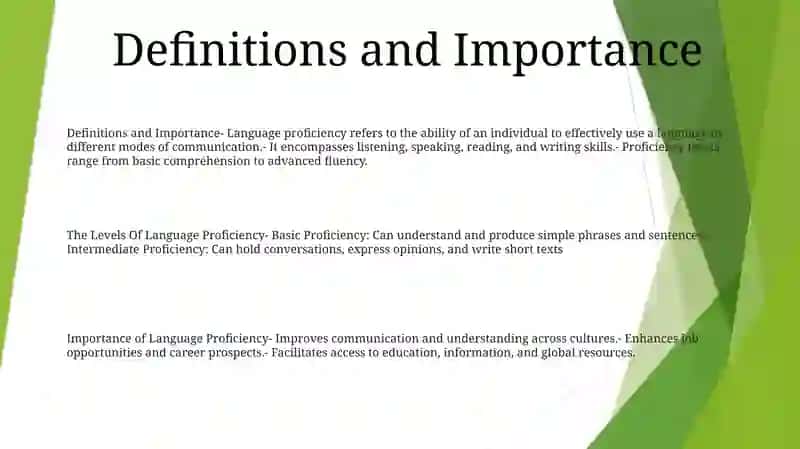 The Levels Of Language Proficiency 2