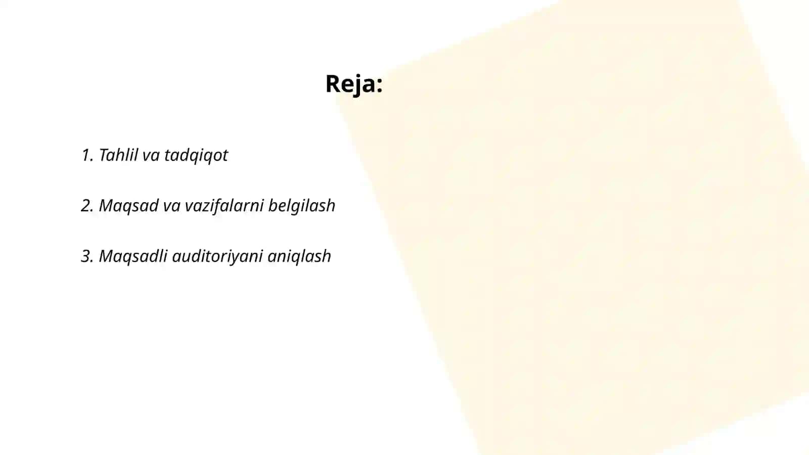 Tahlil va tadqiqot 2