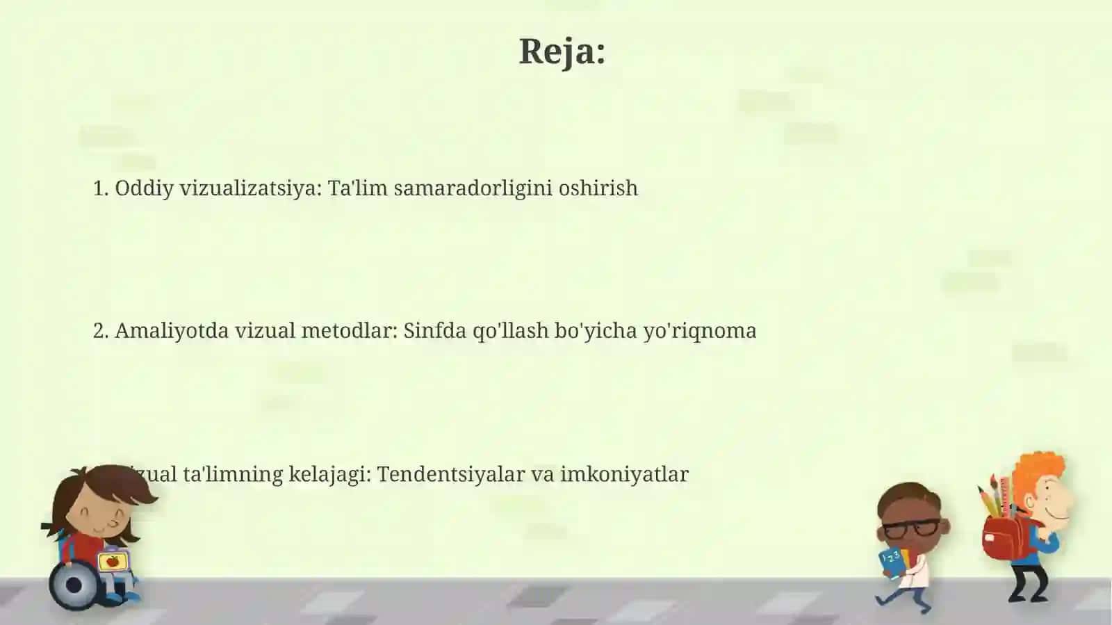 Oddiy grafiklar, diagrammalar va jadvallar 2