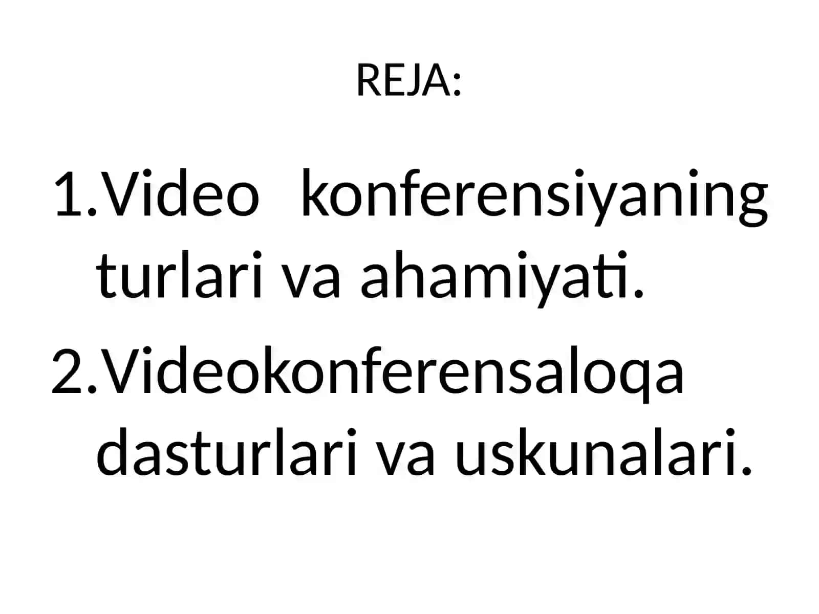 VIDEOKONFERENSALOQALAR 2