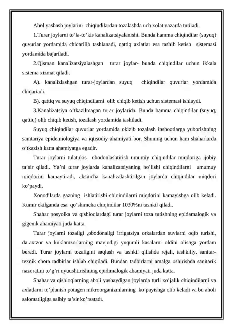 Atrof muhitni muhofaza qilish bo'yicha kompleks tadbirlar 2