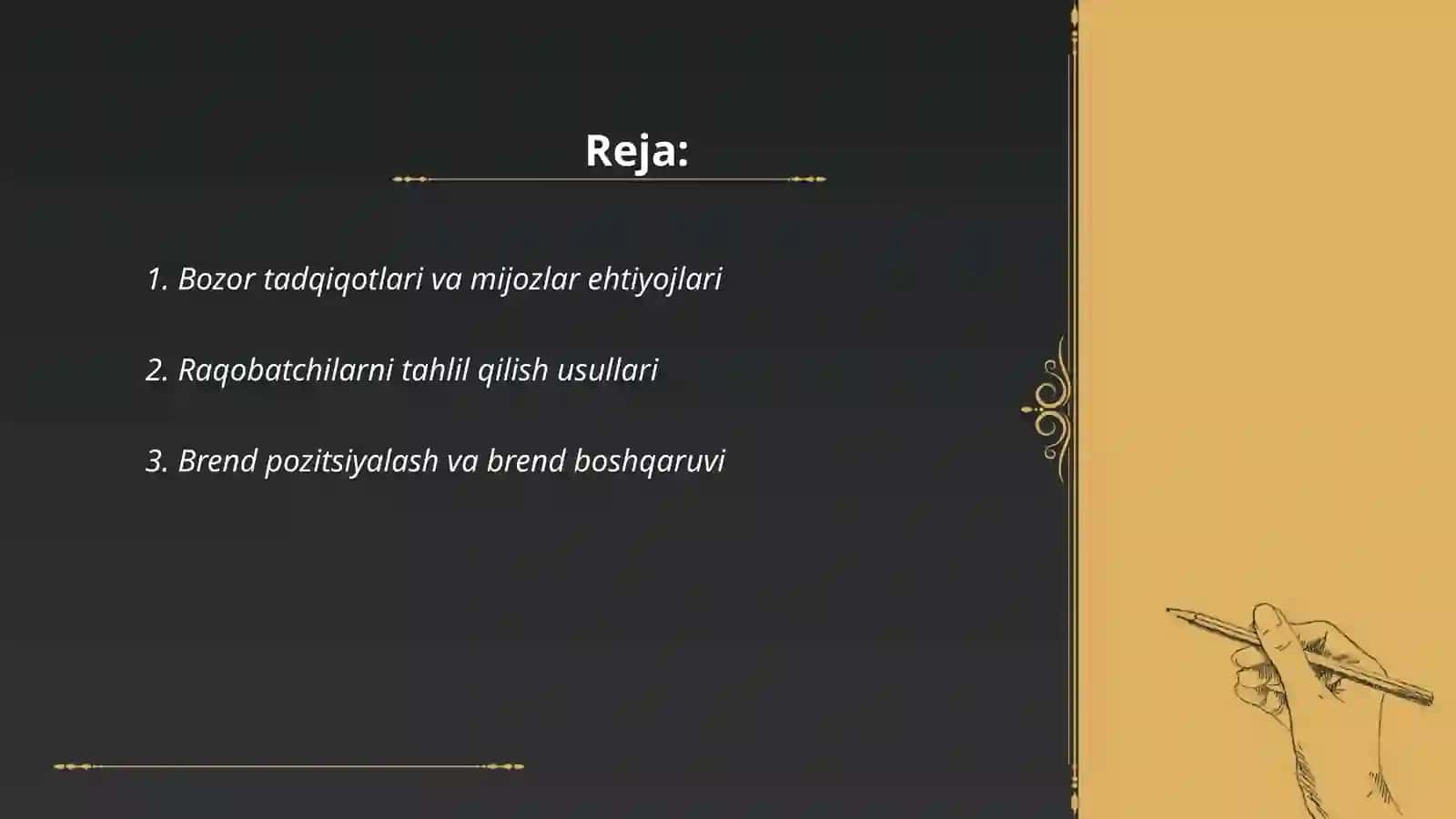 Bozor tadqiqotlari va mijozlar ehtiyojlari 2