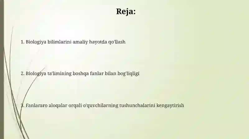 Biologiya va Fizika bog'lanishi 2
