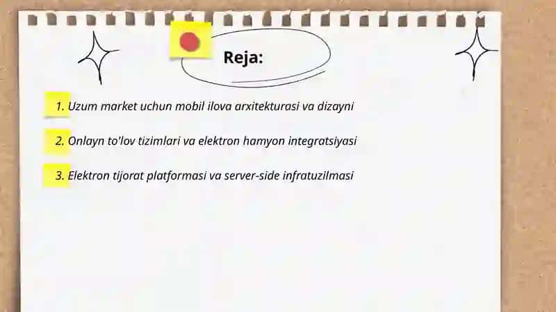 Uzum market tizimini raqamli texnologiyalari 2