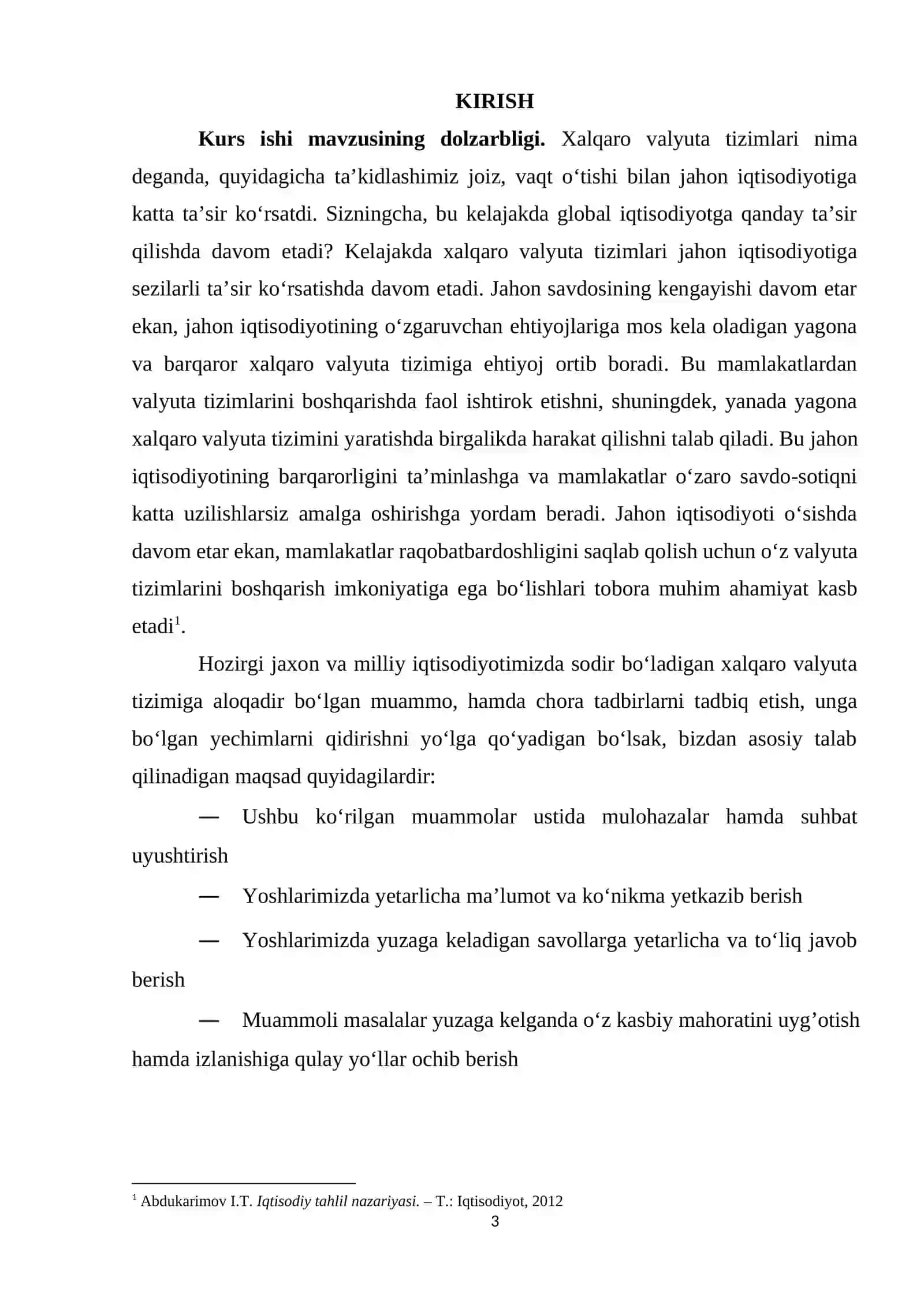 XALQARO VALYUTA TIZIMINI MAQSAD VA VAZIFALARI HAMDA UNI O‘ZBEKISTONNI RIVOJLANISHIDA O‘RNI 2