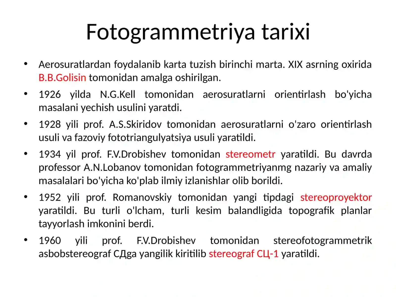fotogrametriya faniga kirish va asosiy malumotlar (keng qamrovda 42 bet) 2