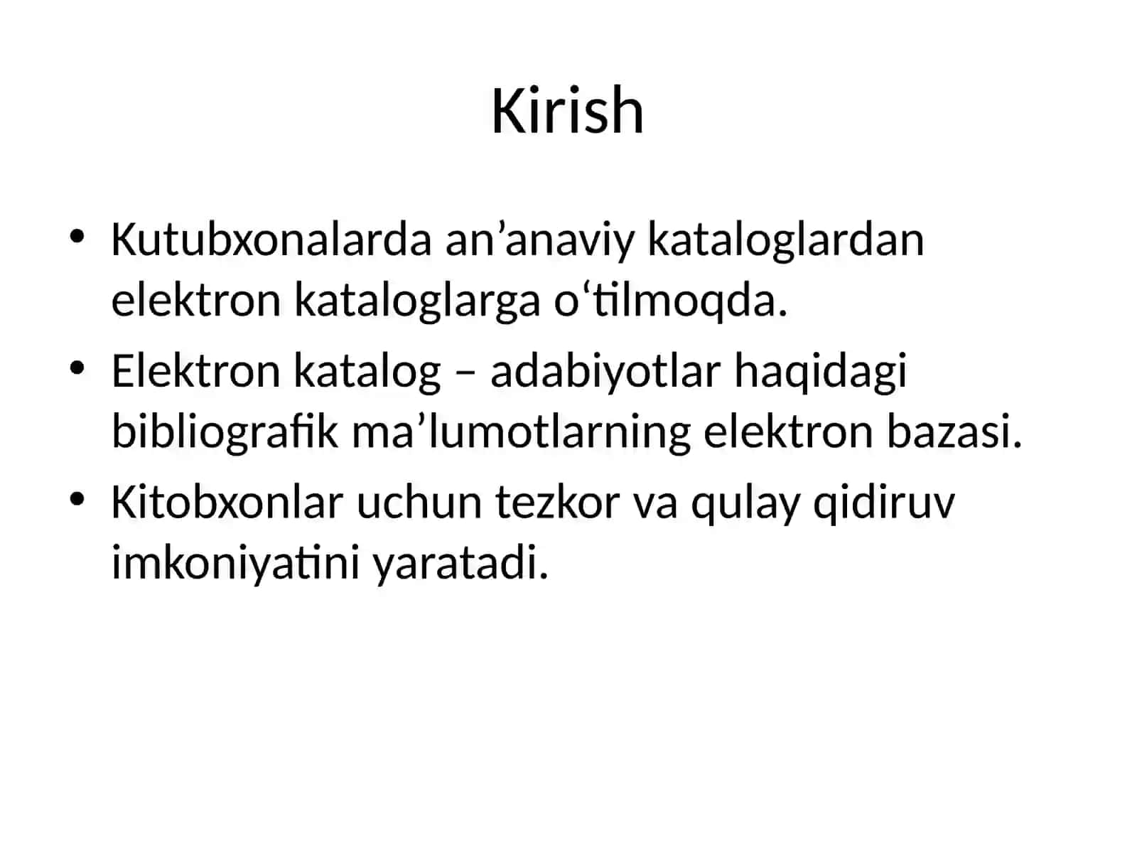 Elektron katalog yaratish tamoyillari 2