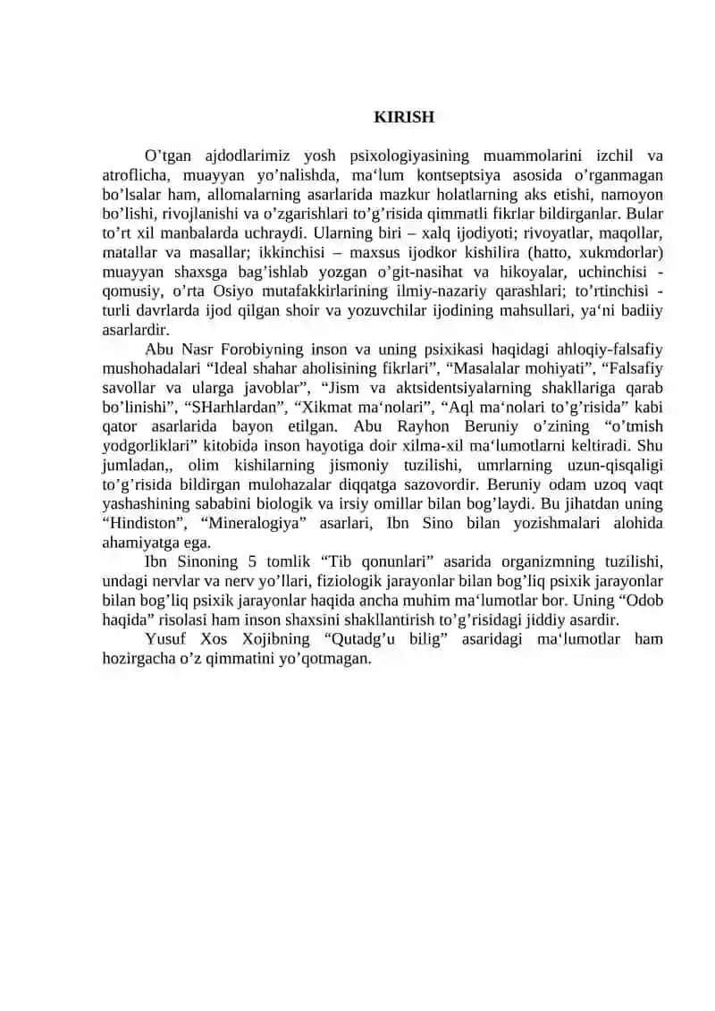Yosh davrlar psixologiyasining rivojlanish bosqichlari 2