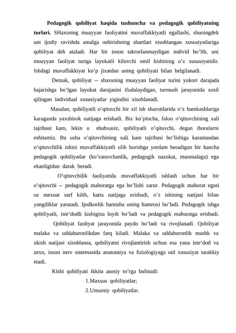 Pedagogik qobiliyat 2