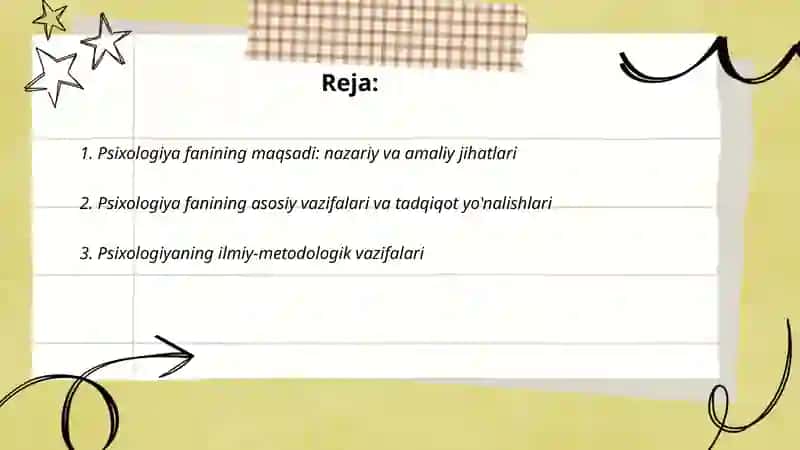 Psixologiya fanining maqsad vazifalari 2