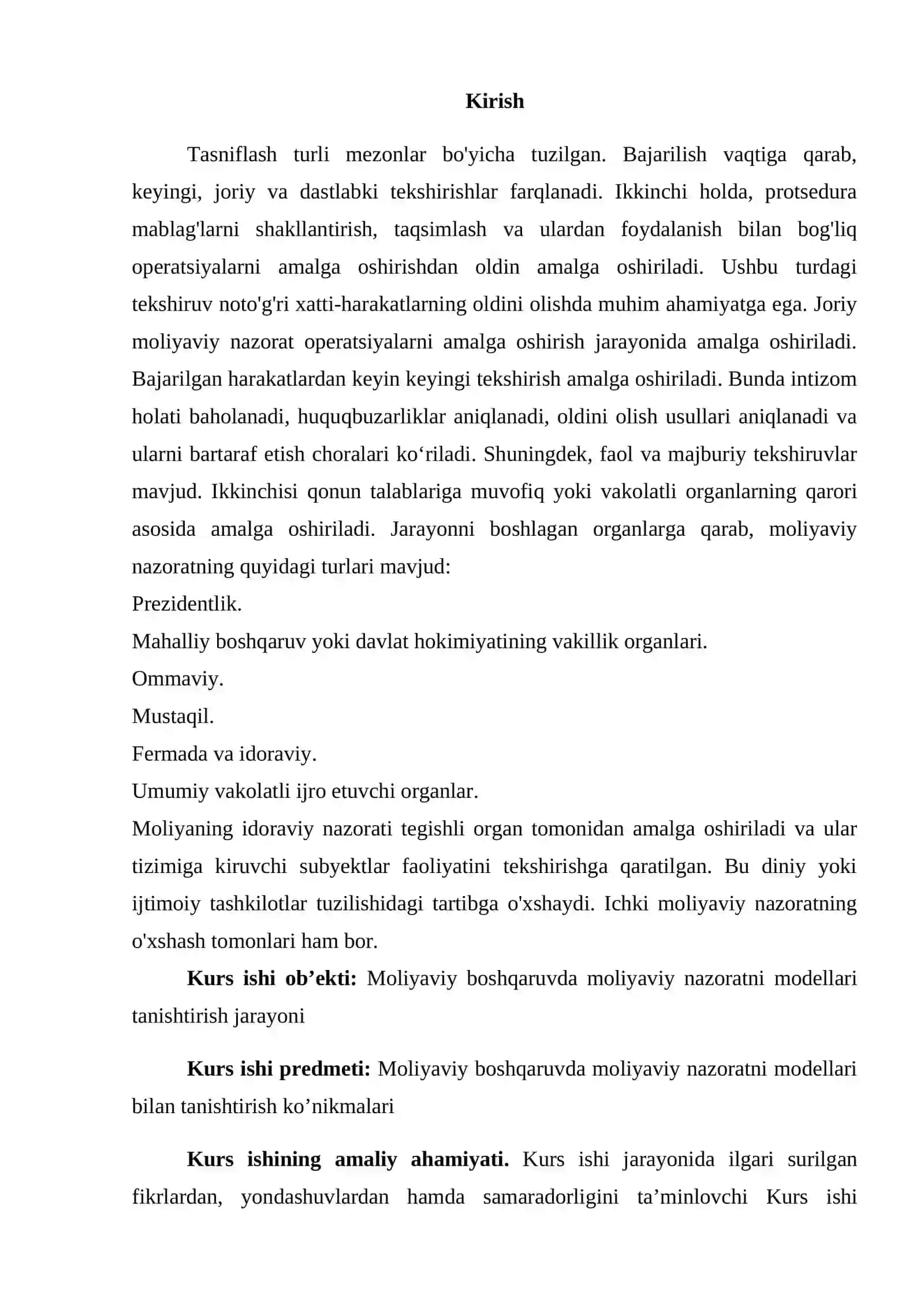 Moliyaviy boshqaruvda moliyaviy nazoratni modellari 2