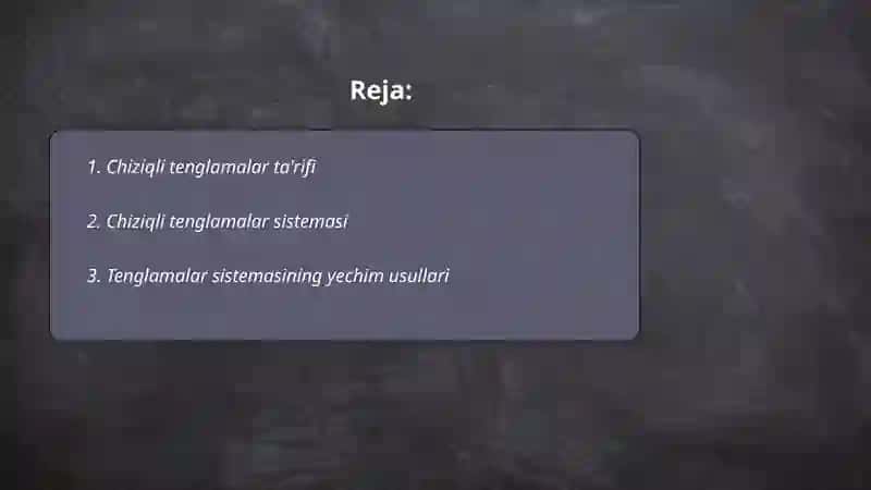 Ikki nomalumli ikkita chiziqli tenglamalar sistemasi 2