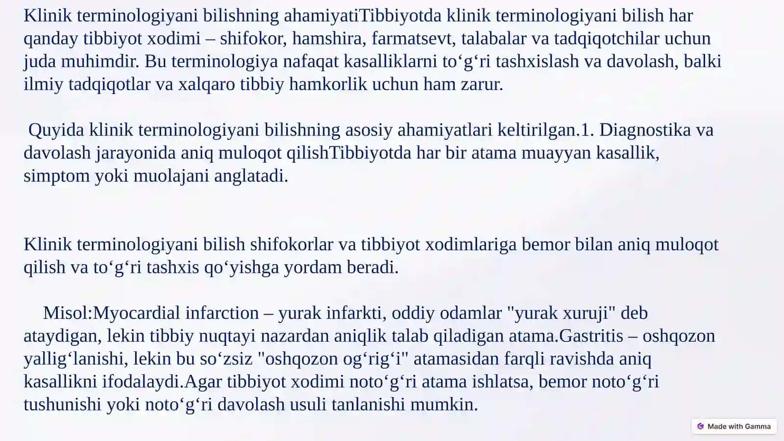 Klinik va Anatomik Terminologiya 2