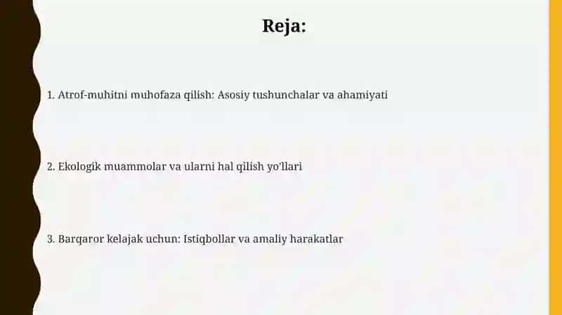Atrof muhitni muhofaza qilish 2