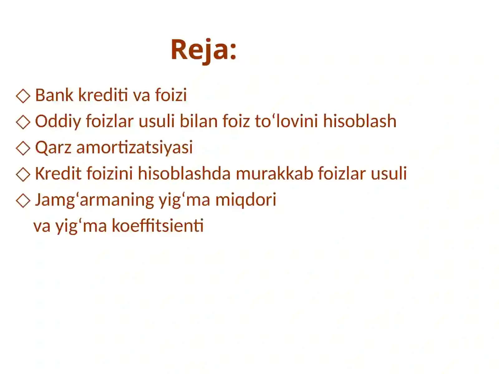 Sonli ketma-ketliklarni iqtisodiyotda qo'llanilishi 2