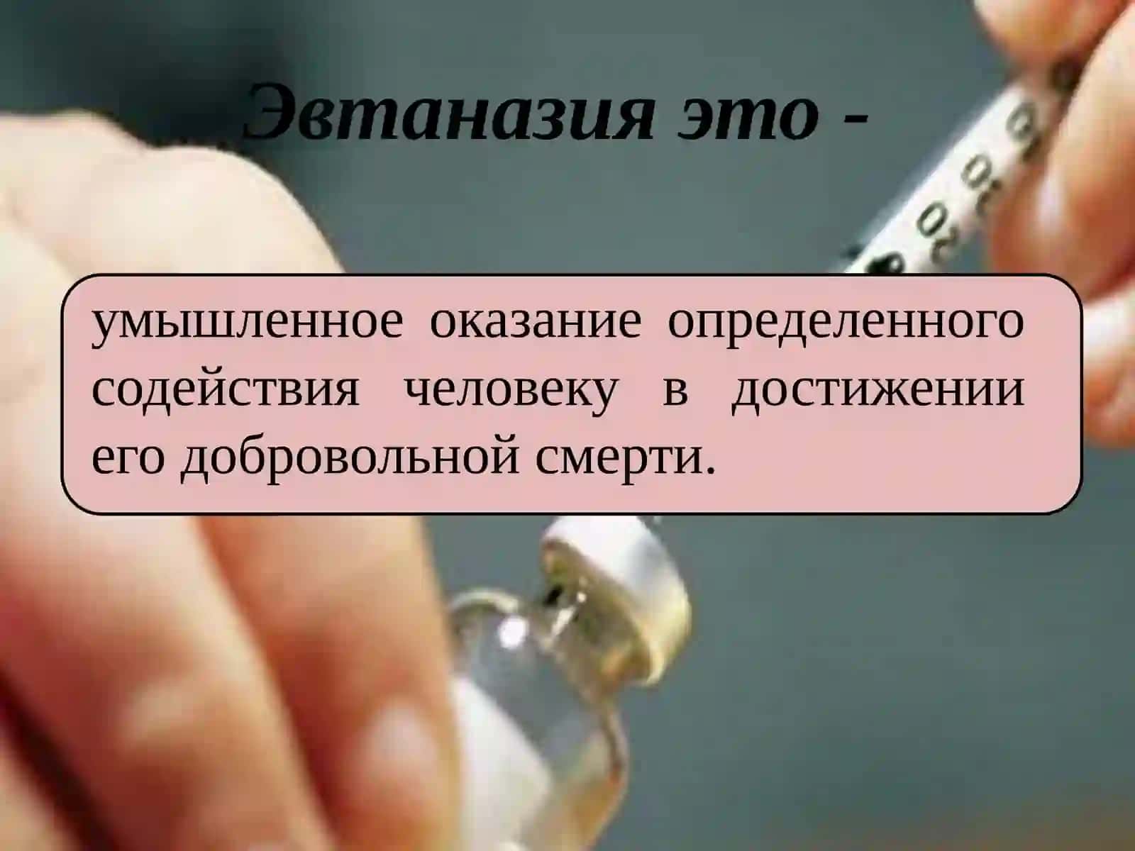 Эвтаназия: за и против? 2