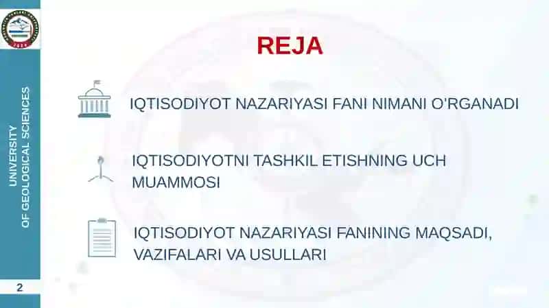 IQTISODIYOT NAZARIYASI FANI NIMANI O’RGANADI 2