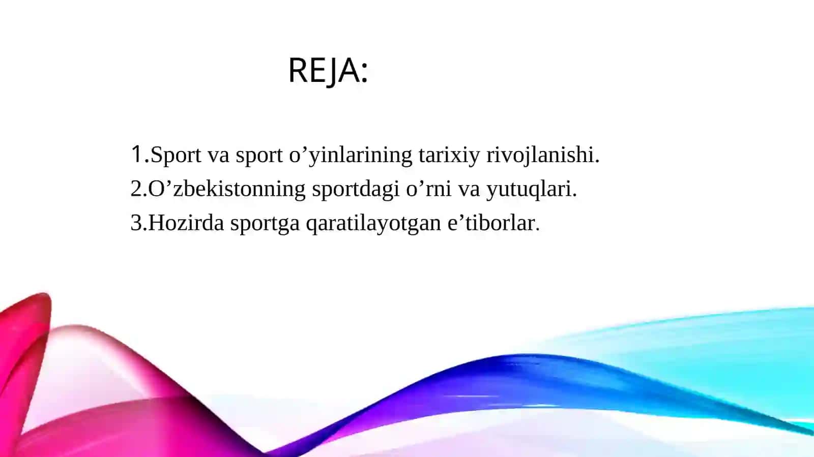 O’ZBEKISTON VA JAHONDA SPORTNING O’RNI 2