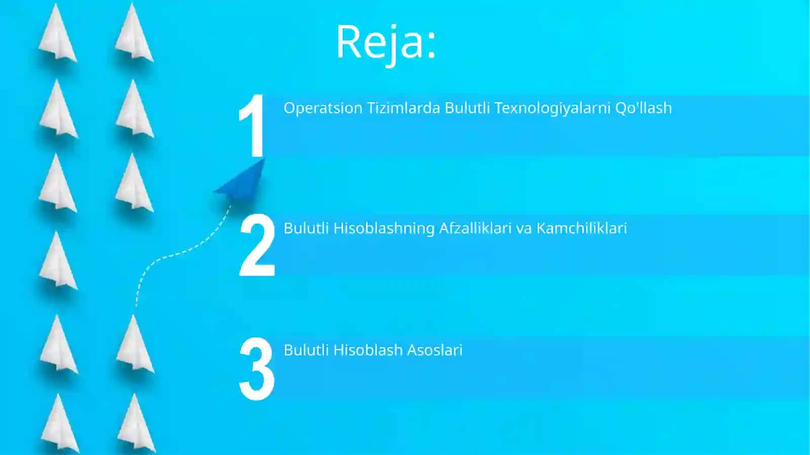 Bulutli hisoblashning asoslari va operatsion tizimlarda qo'llanilishi 2