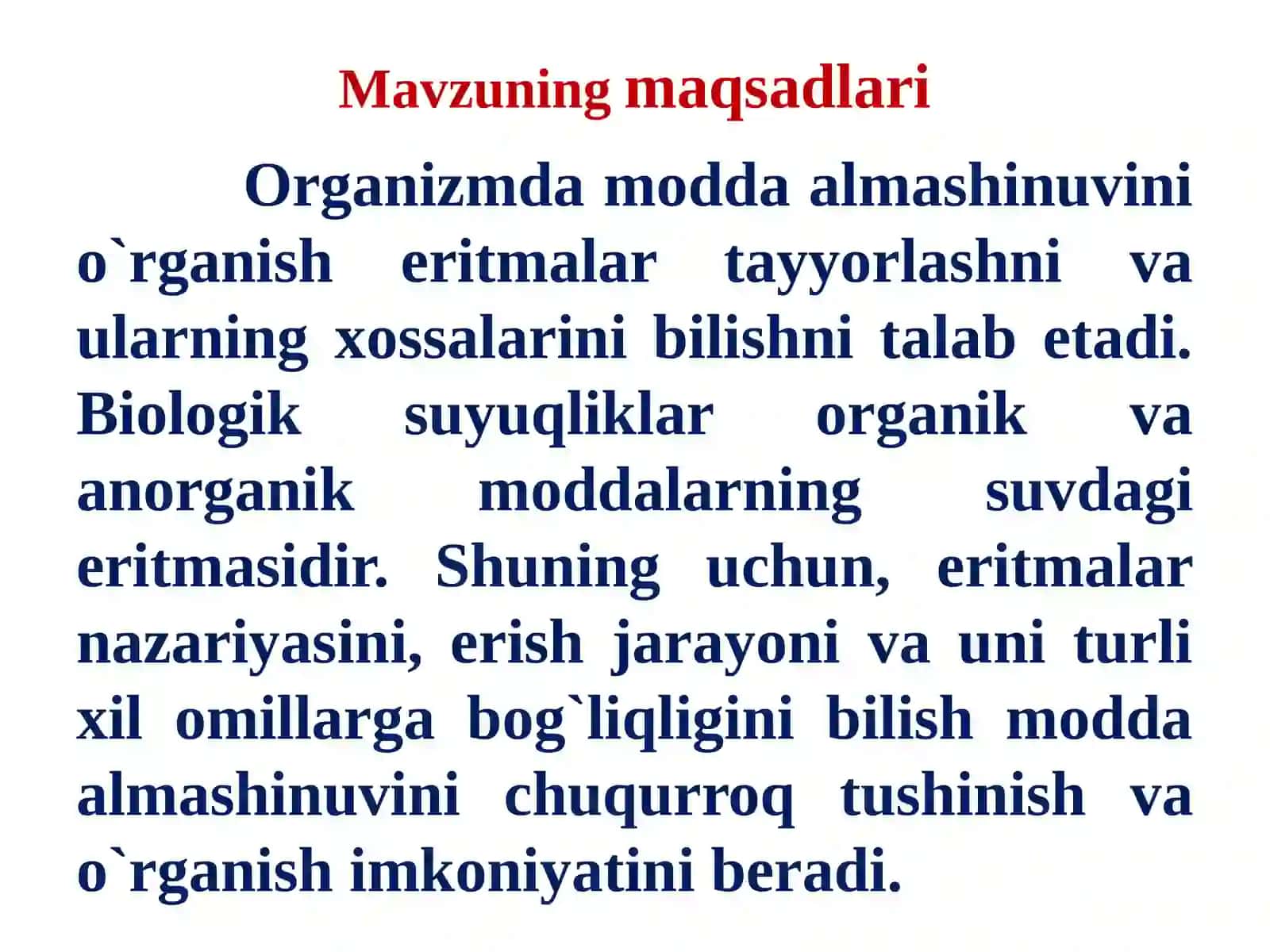 ERITMALAR. ERITMALARNING KOLLIGATIV XOSSALARI 2