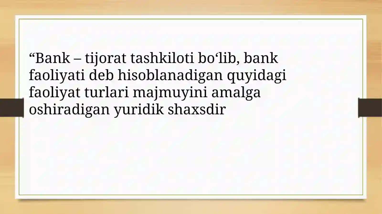 TIJORAT BANKLARIDA MOLIYAVIY HISOBINING MAQSADI, TAMOYILLARI VA SIFAT XUSUSIYATLARI 2