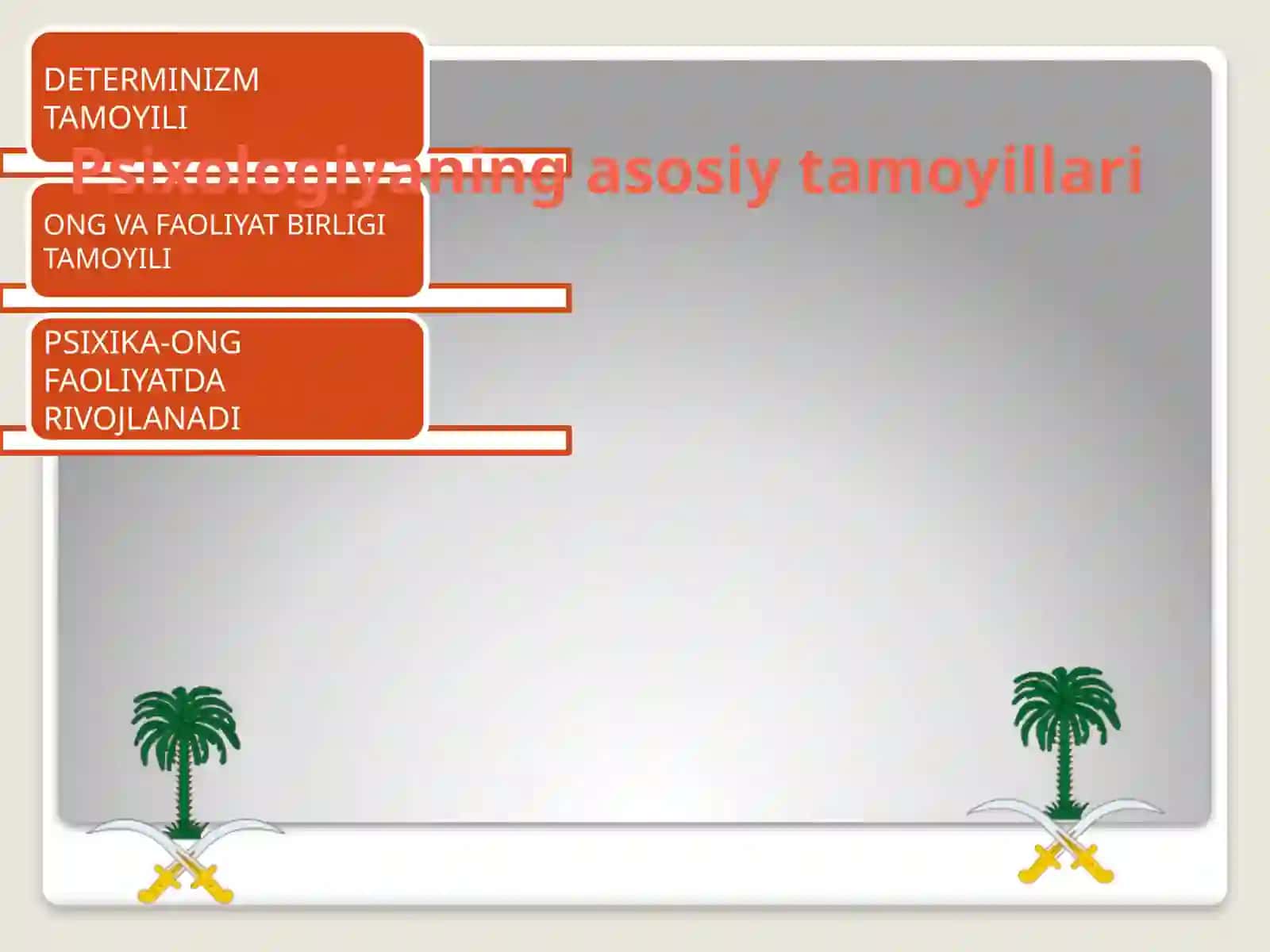 Zamonaviy psixologiya fanining tamoyillari 2