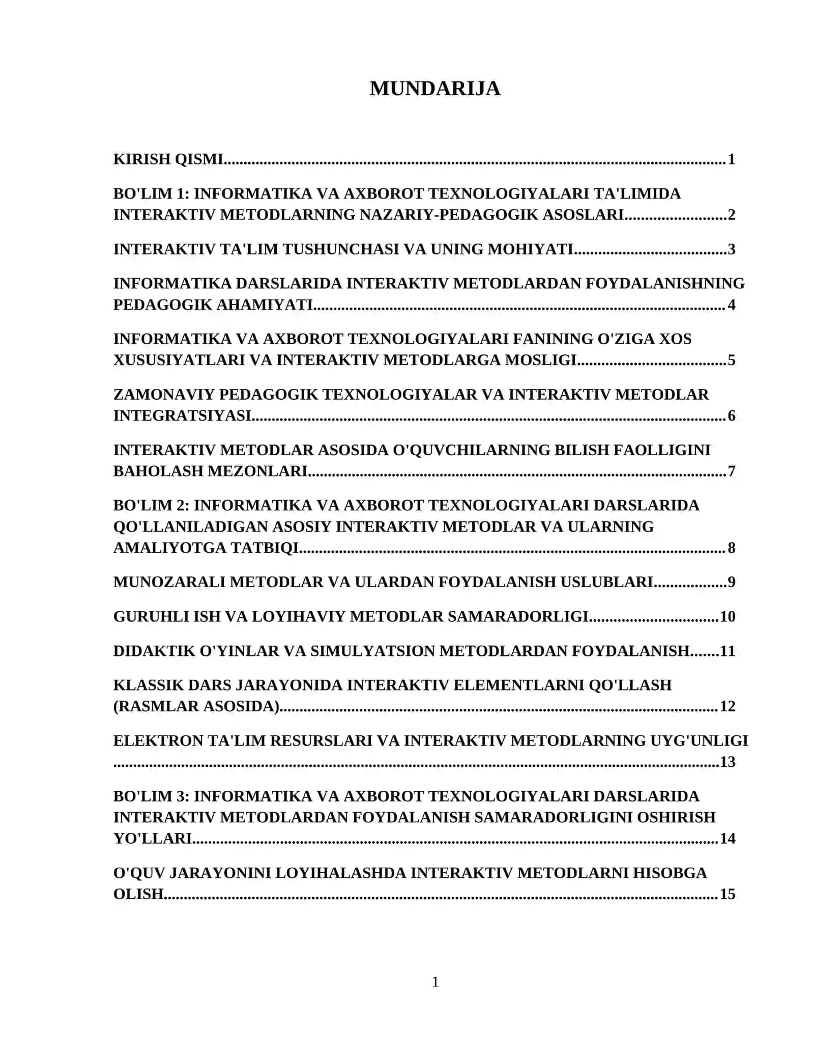 Informatika va axborot texnologiyalari fanini o'qitishda interaktiv metodalardan foydalanish 2