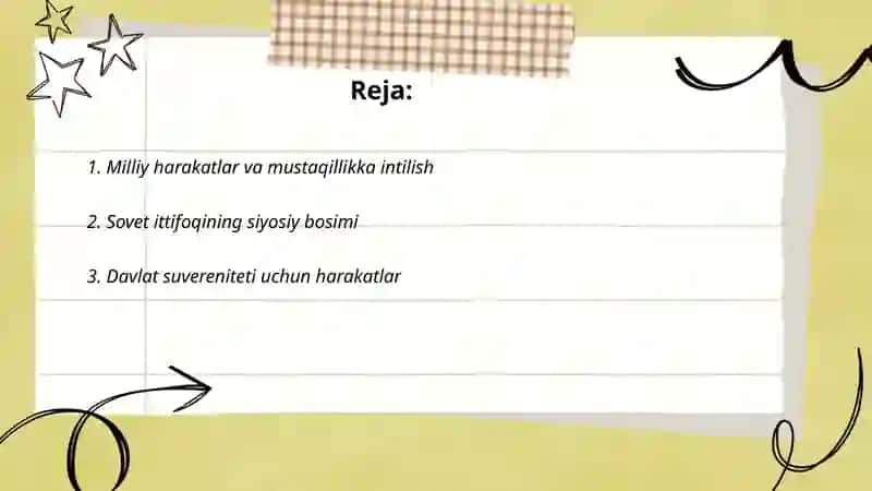 Milliy harakatlar va mustaqillikka intilish 2
