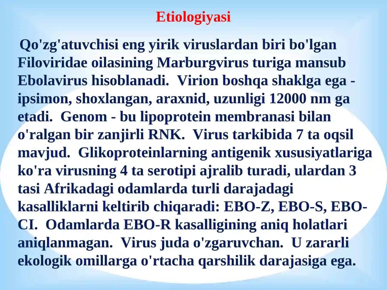 Ebola, Lassa, viruslari, kasallik patogenezi, laborator tashhisi 2